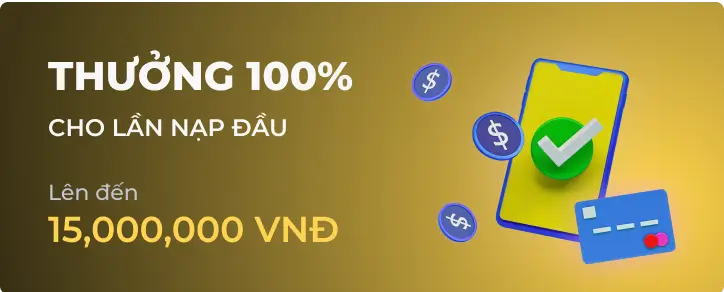 Khuyến mãi thưởng 100% cho người chơi mới tại OKVIP
